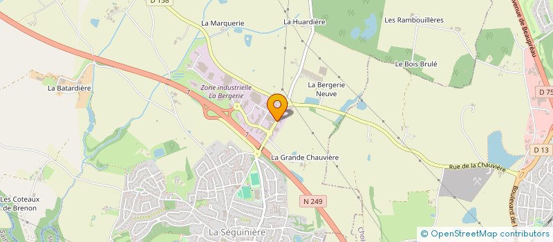 localisation de l'entreprise MONSIEUR FREDERIC FONTENAU  LA SEGUINIERE