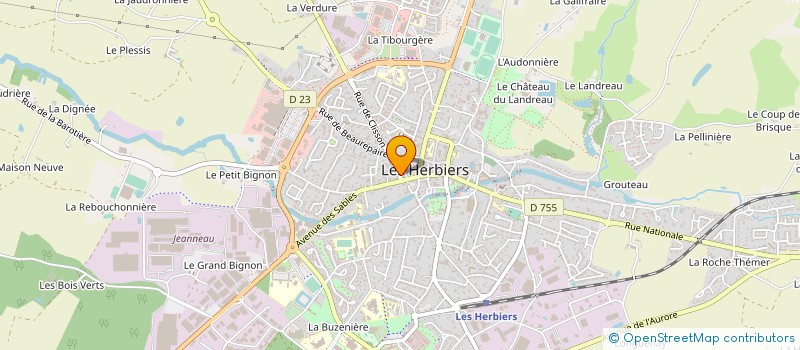 localisation de l'entreprise MONSIEUR FREDERIC FONTENEAU à LES HERBIERS