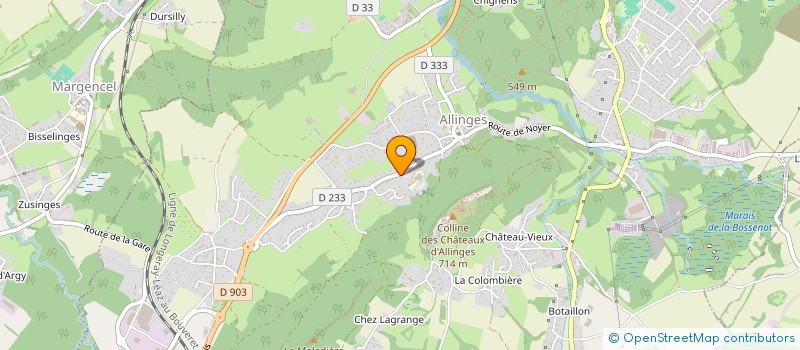 localisation de l'entreprise MONSIEUR FREDERIC FORESTIER à ALLINGES