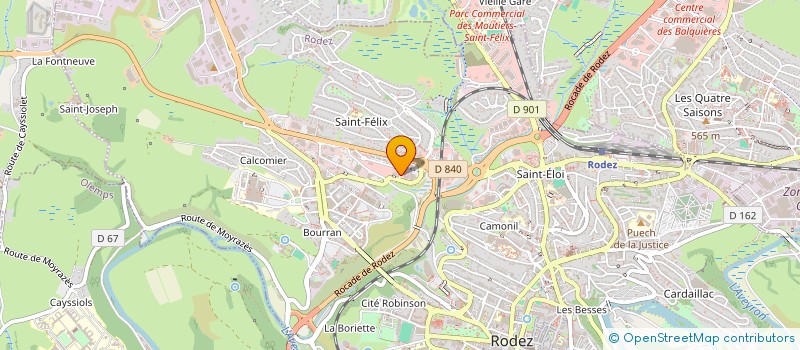 localisation de l'entreprise MONSIEUR FREDERIC FOURES à RODEZ