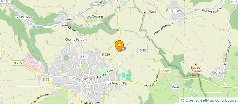 localisation de l'entreprise MONSIEUR FREDERIC FOURNERIE  VIC-LE-COMTE