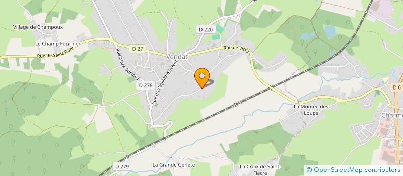 localisation de l'entreprise MONSIEUR FREDERIC FOURNIER  VENDAT