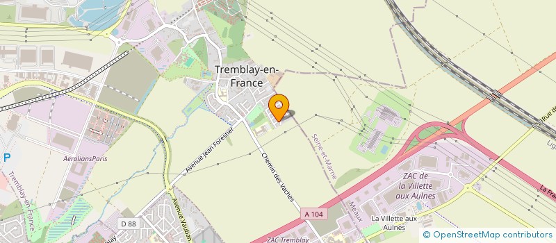 localisation de l'entreprise MONSIEUR FREDERIC FREDON à TREMBLAY-EN-FRANCE