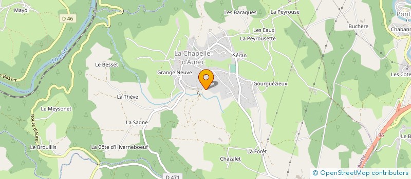 localisation de l'entreprise MONSIEUR FREDERIC GALILEA  LA CHAPELLE-D'AUREC