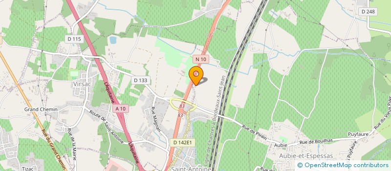 localisation de l'entreprise MONSIEUR FREDERIC GALLANT à VIRSAC