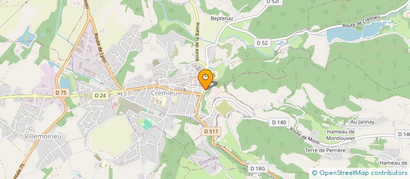 localisation de l'entreprise MONSIEUR FREDERIC GAUD  CREMIEU