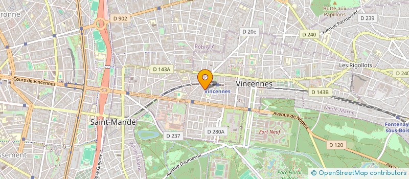 localisation de l'entreprise MONSIEUR FREDERIC GAUSSENS à VINCENNES