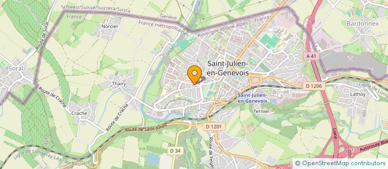 localisation de l'entreprise MONSIEUR FREDERIC GENTY  SAINT-JULIEN-EN-GENEVOIS