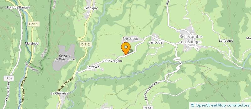 localisation de l'entreprise MONSIEUR FREDERIC GERARD YVON PEGEOT  BELLECOMBE-EN-BAUGES