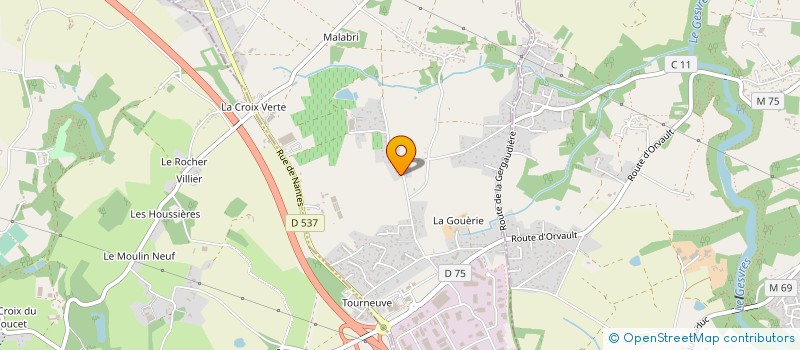 localisation de l'entreprise MONSIEUR FREDERIC GILBERT  TREILLIERES