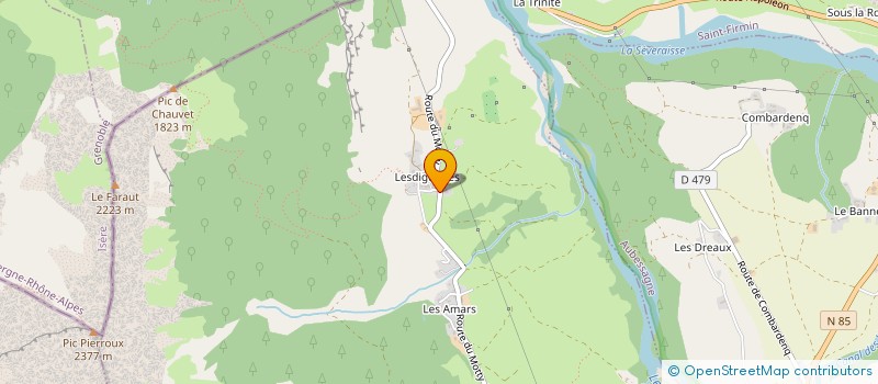 localisation de l'entreprise MONSIEUR FREDERIC GILBERT  ASPRES-LES-CORPS