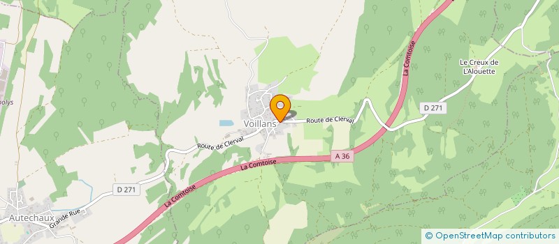 localisation de l'entreprise MONSIEUR FREDERIC GIRARD  CUSANCE