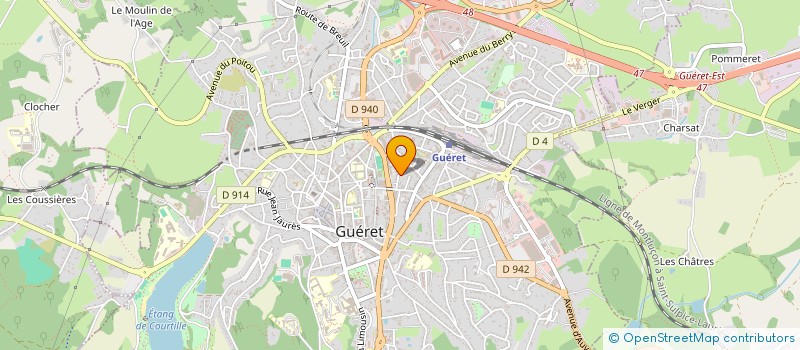 localisation de l'entreprise MONSIEUR FREDERIC GIRAUDBIT à GUERET