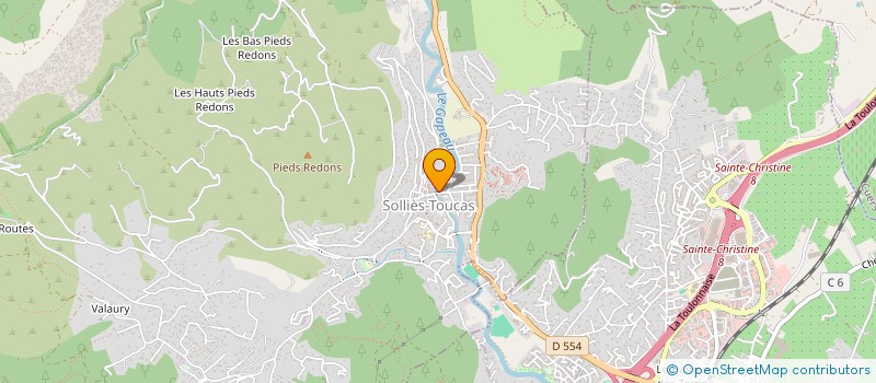 localisation de l'entreprise MONSIEUR FREDERIC GIRAUDET  SOLLIES-PONT