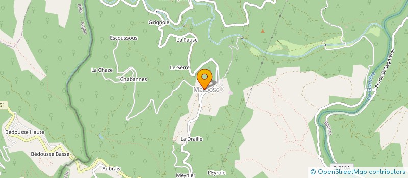 localisation de l'entreprise MONSIEUR FREDERIC GITTON  MALBOSC