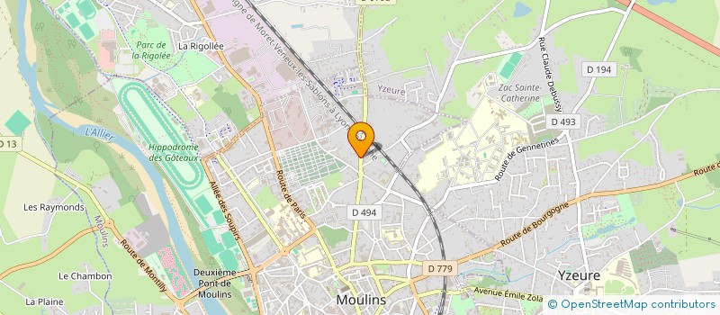 localisation de l'entreprise MONSIEUR FREDERIC GITTON à MOULINS