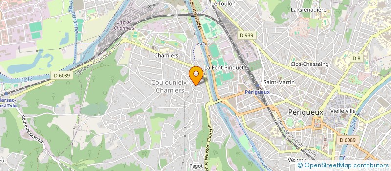 localisation de l'entreprise MONSIEUR FREDERIC GLANDUS  COULOUNIEIX-CHAMIERS