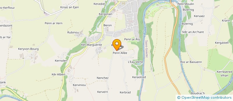 localisation de l'entreprise MONSIEUR FREDERIC GLEVAREC à CHATEAUNEUF-DU-FAOU