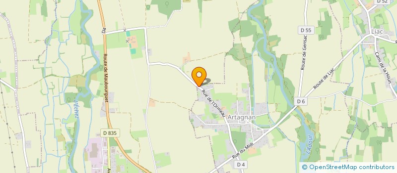 localisation de l'entreprise MONSIEUR FREDERIC GORGET  ARTAGNAN