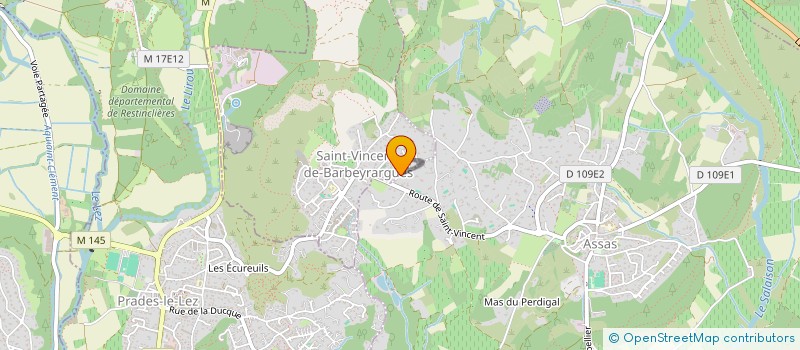 localisation de l'entreprise MONSIEUR FREDERIC GRABLY à SAINT-VINCENT-DE-BARBEYRARGUES