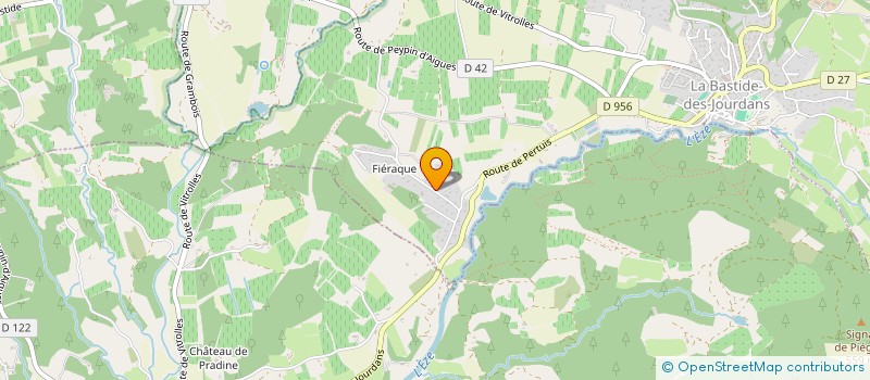 localisation de l'entreprise MONSIEUR FREDERIC GRANET  LA BASTIDE-DES-JOURDANS