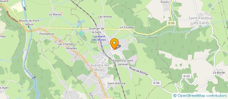 localisation de l'entreprise MONSIEUR FREDERIC GREGOIRE à LAVAVEIX-LES-MINES