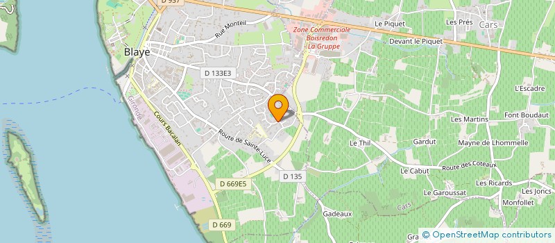 localisation de l'entreprise MONSIEUR FREDERIC GUE à BLAYE