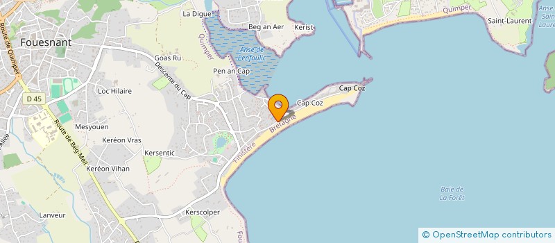 localisation de l'entreprise MONSIEUR FREDERIC GUEGUEN à FOUESNANT