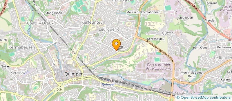 localisation de l'entreprise MONSIEUR FREDERIC GUENA à QUIMPER