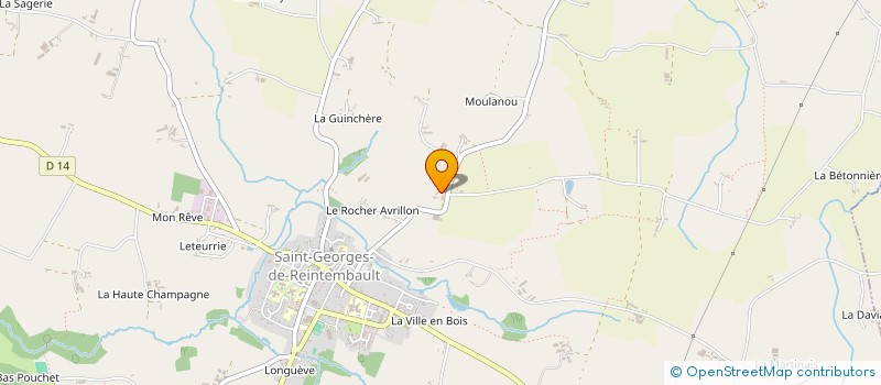 localisation de l'entreprise MONSIEUR FREDERIC GUILLOTIN à SAINT-GEORGES-DE-REINTEMBAULT