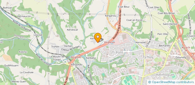 localisation de l'entreprise MONSIEUR FREDERIC GUINET  QUIMPER