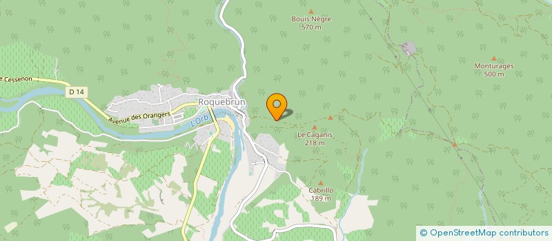 localisation de l'entreprise MONSIEUR FREDERIC GUIRAUD  ROQUEBRUN