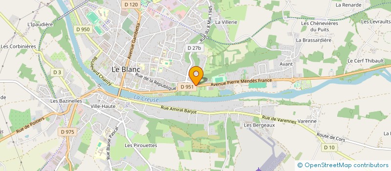 localisation de l'entreprise MONSIEUR FREDERIC HELOU à LE BLANC