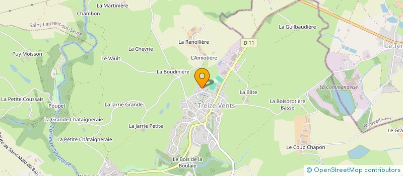 localisation de l'entreprise MONSIEUR FREDERIC HERVOUET  TREIZE-VENTS