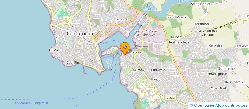 localisation de l'entreprise MONSIEUR FREDERIC HOUGRON  CONCARNEAU