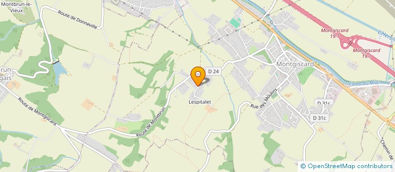 localisation de l'entreprise MONSIEUR FREDERIC HURIEZ-TEXIER  MONTGISCARD