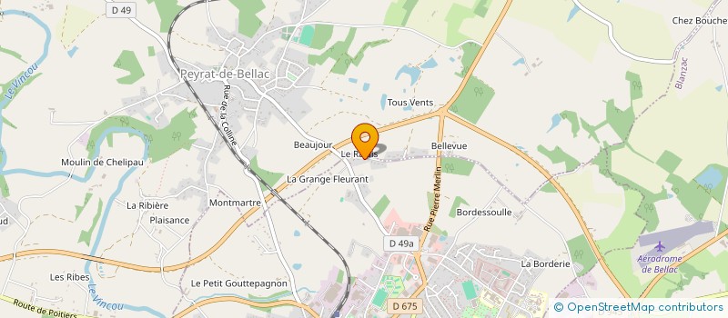 localisation de l'entreprise MONSIEUR FREDERIC JAMA  BELLAC