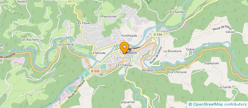 localisation de l'entreprise MONSIEUR FREDERIC JAUBERT  LAMASTRE