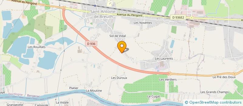 localisation de l'entreprise MONSIEUR FREDERIC JEANNETEAU  SAINT-ANTOINE-DE-BREUILH