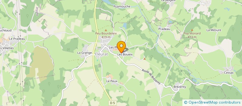 localisation de l'entreprise MONSIEUR FREDERIC JEANROT à FLEURAT