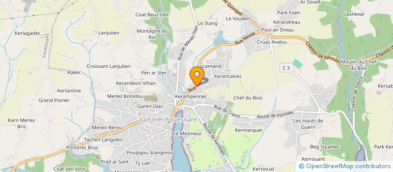 localisation de l'entreprise MONSIEUR FREDERIC JOURDAN  LA FORET-FOUESNANT