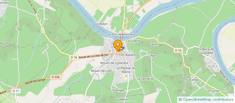 localisation de l'entreprise MONSIEUR FREDERIC JOURNET  BRANNE