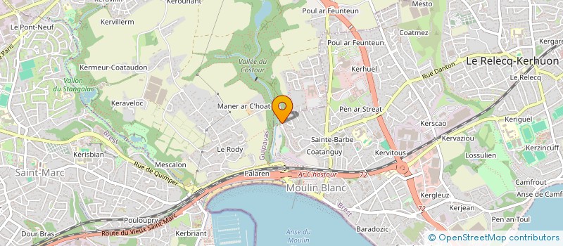 localisation de l'entreprise MONSIEUR FREDERIC JOUVE à LE RELECQ-KERHUON