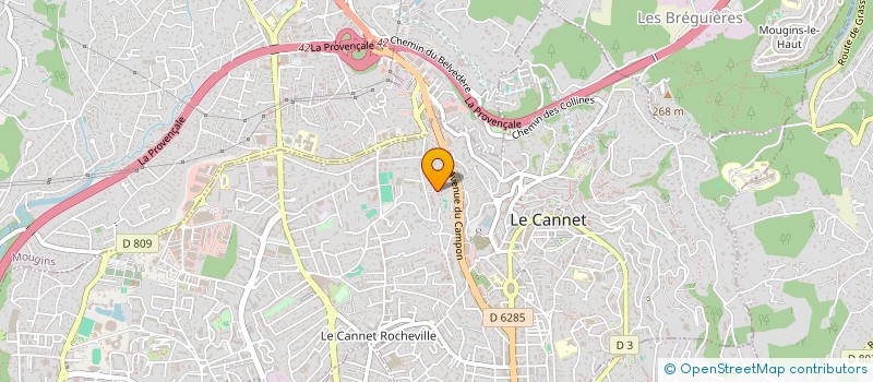 localisation de l'entreprise MONSIEUR FREDERIC JUSTES à LE CANNET