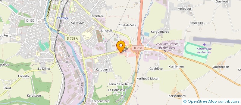 localisation de l'entreprise MONSIEUR FREDERIC JUTARD  PONTIVY