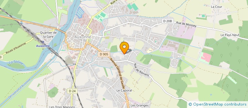 localisation de l'entreprise MONSIEUR FREDERIC LABAUNE  AUXONNE