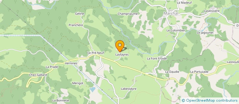 localisation de l'entreprise MONSIEUR FREDERIC LACOSTE à CHAMPS-SUR-TARENTAINE-MARCHAL