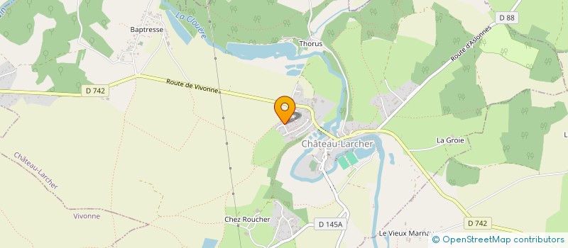 localisation de l'entreprise MONSIEUR FREDERIC LACOUR  CHATEAU-LARCHER