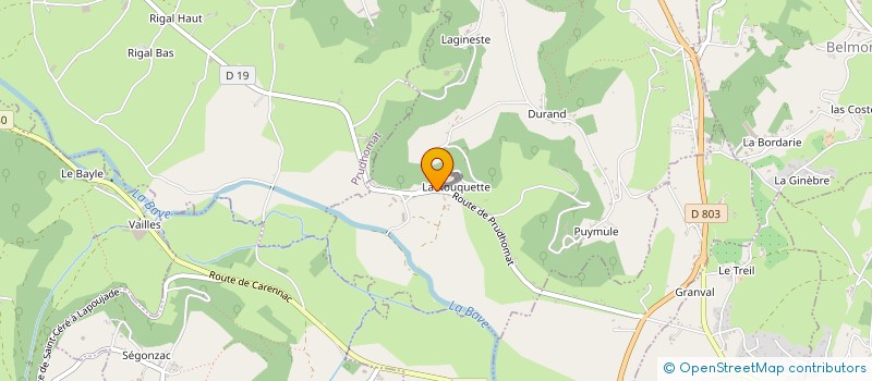 localisation de l'entreprise MONSIEUR FREDERIC LACROIX  BRETENOUX