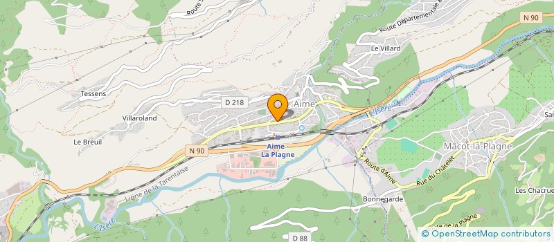 localisation de l'entreprise MONSIEUR FREDERIC LAFOI  AIME-LA-PLAGNE